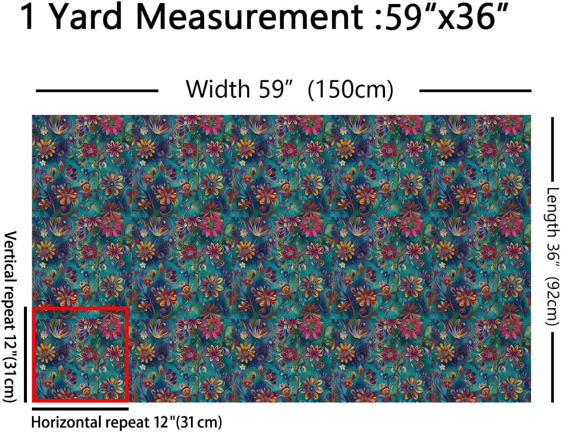 Gradient Boho Flannel Outdoor Fabric One Yard - Image 3