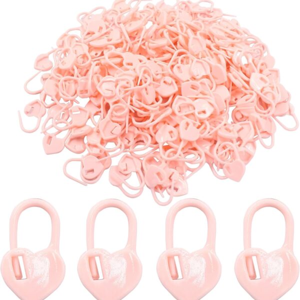 Heart Design Crochet Locking Stitch Markers Set