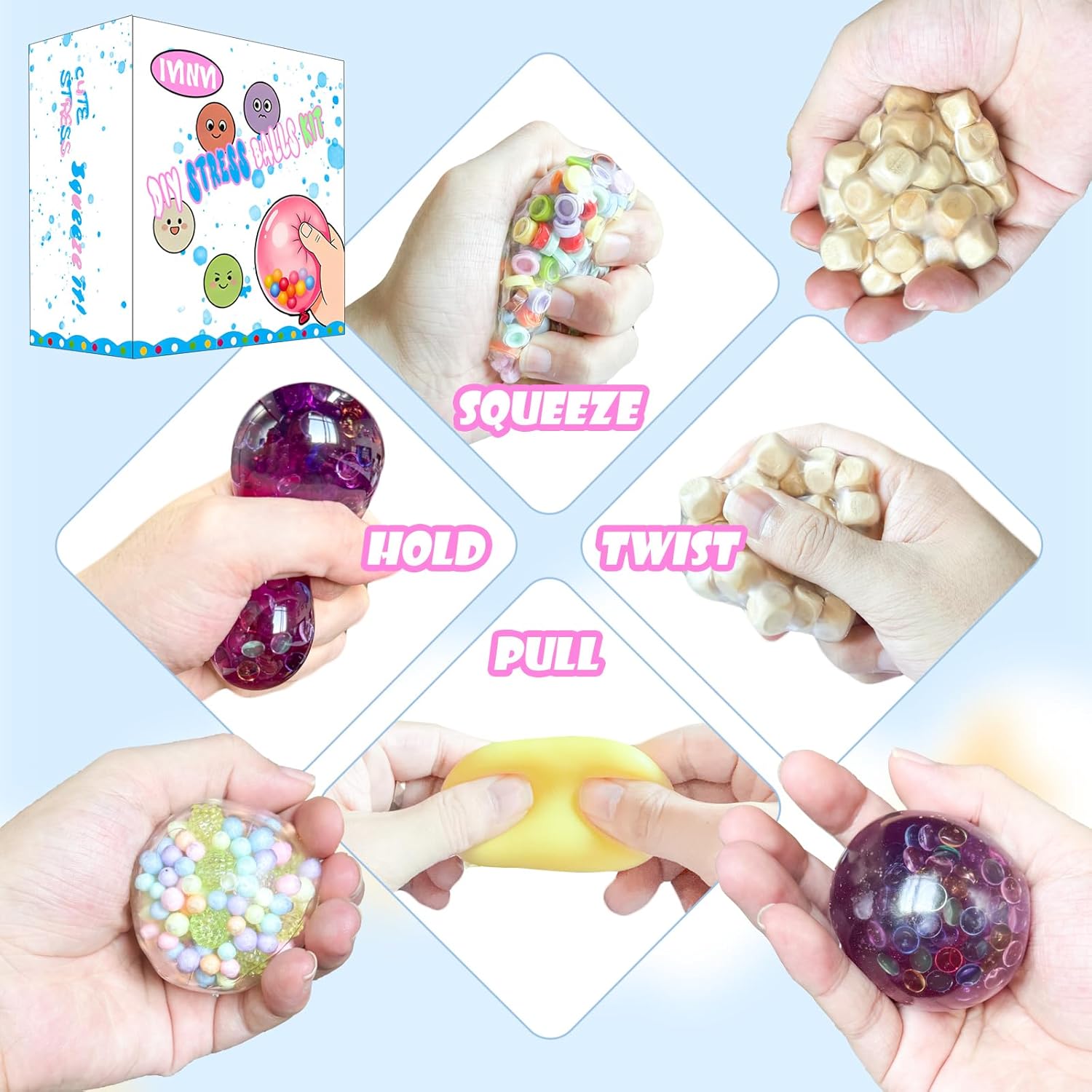 DIY Stress Ball Squishy Craft Kit Anxiety Relief - Image 4