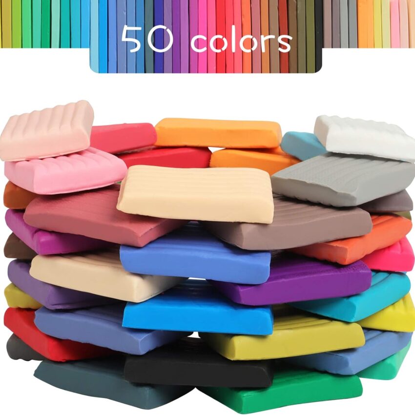 Polymer Clay Kit 50 Colors Oven Bake Set
