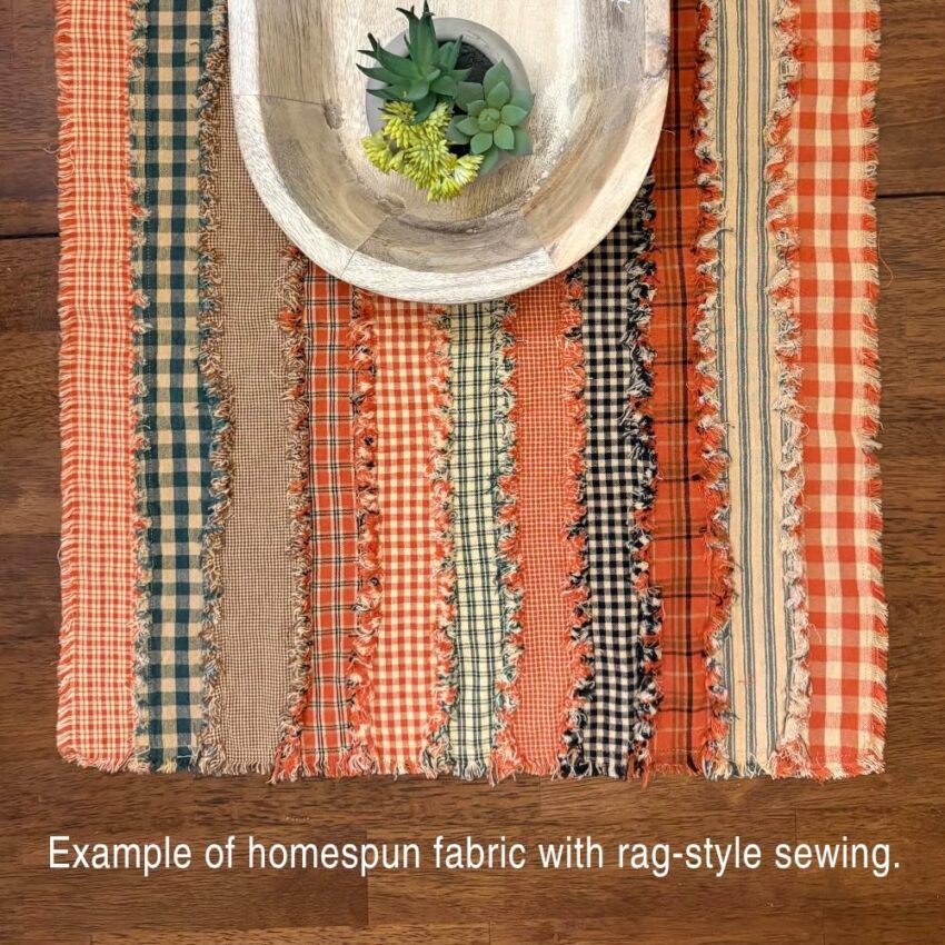 Orange Plaid Cotton Crafting Fabric Jelly Roll