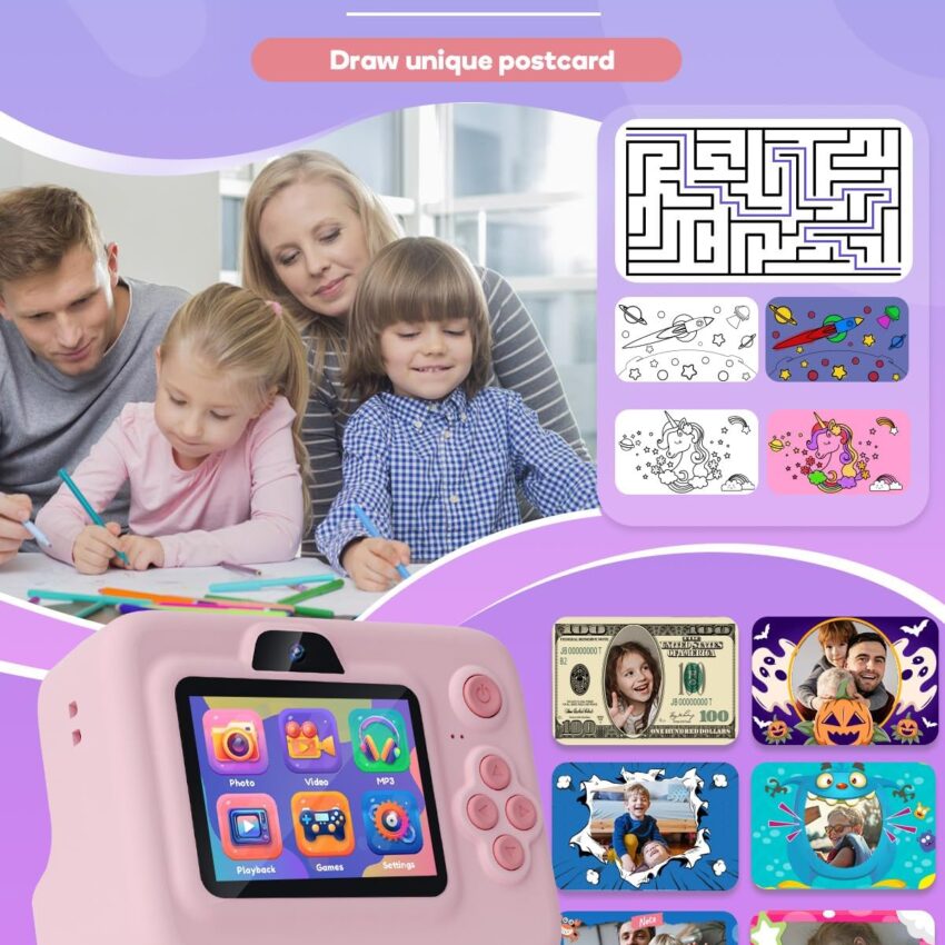 Kids Instant Print Camera Craft Digital Craft Photo Kit