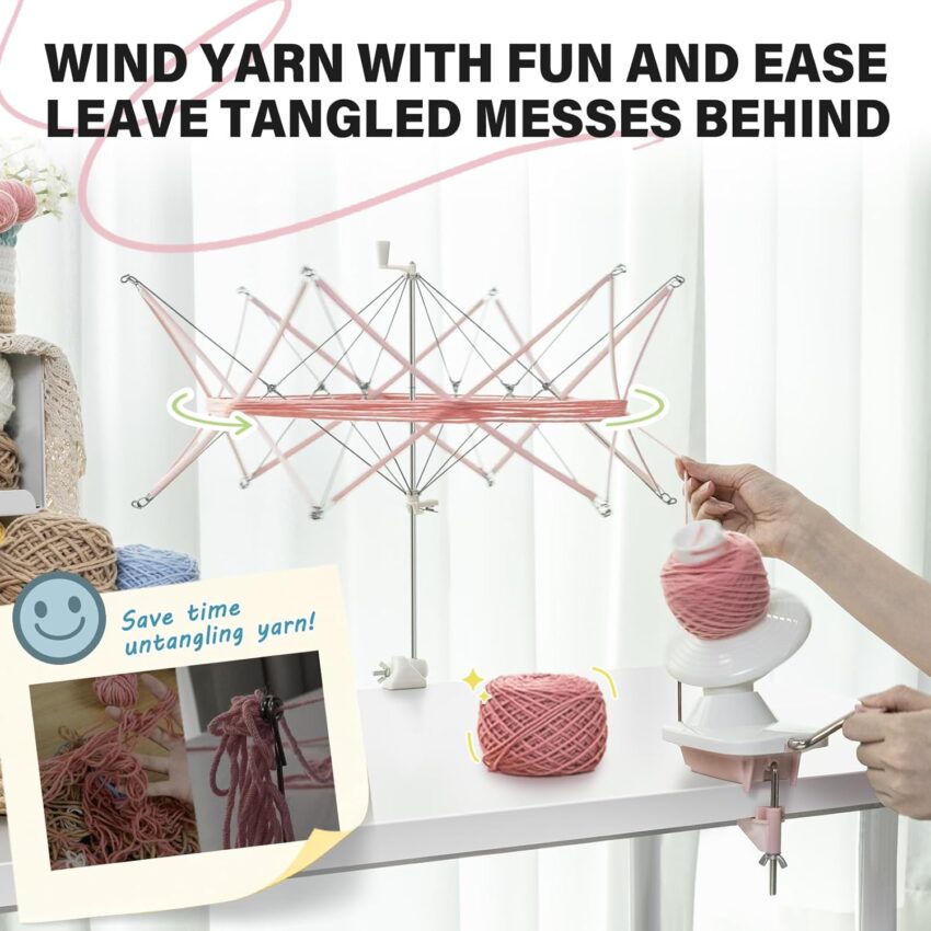 Manual Yarn Winder and Swift for Crocheting