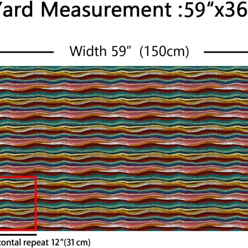 Colorful Boho Flannel Outdoor Fabric One Yard