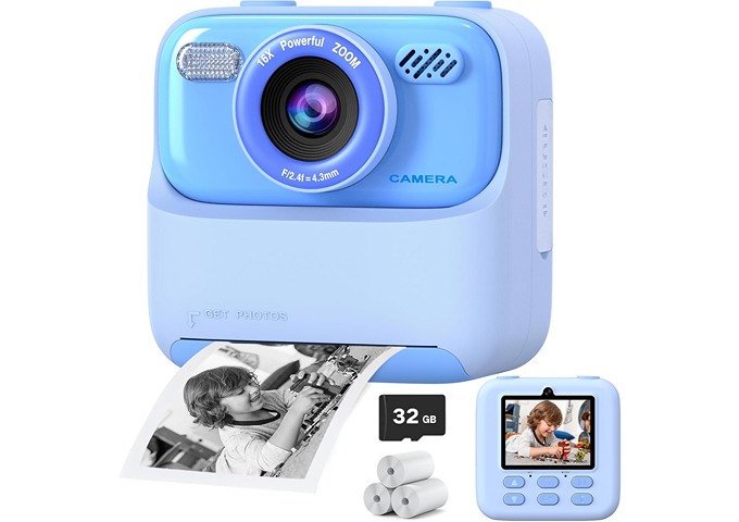 Kids Instant Print Camera Dual Lens Craft Kit