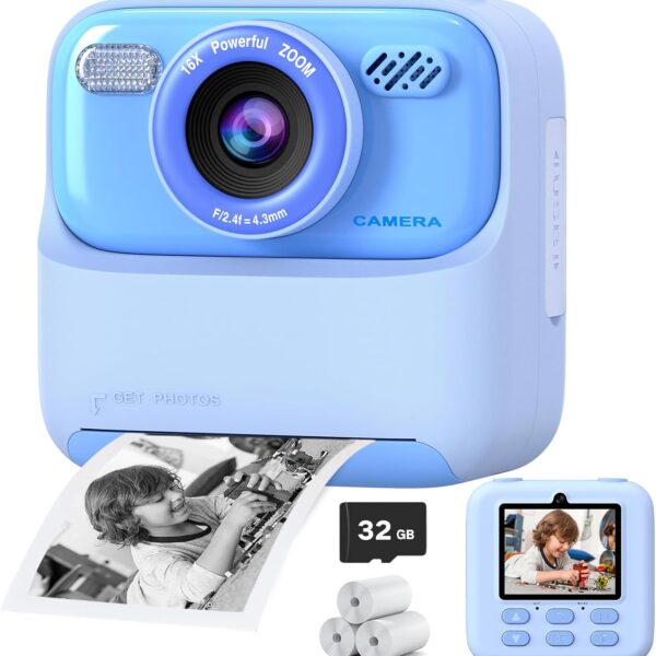Kids Instant Print Camera Dual Lens Craft Kit