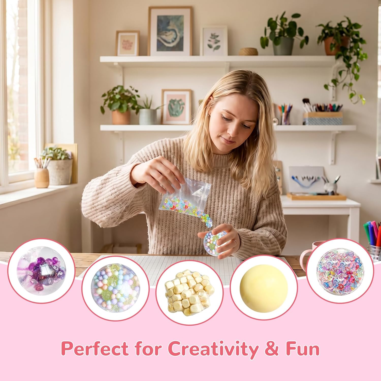 DIY Stress Ball Squishy Craft Kit Anxiety Relief - Image 5