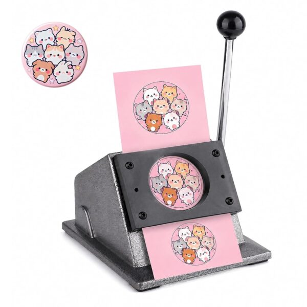 Round Circle Crafting Fabric Badge Cutting Machine