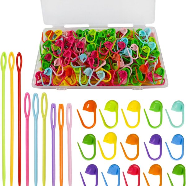 200 Stitch Markers with Needles Crochet Accessories