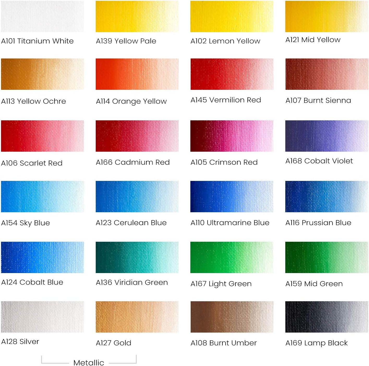 24 Color Oil Paint Tubes for Canvas Art - Image 3