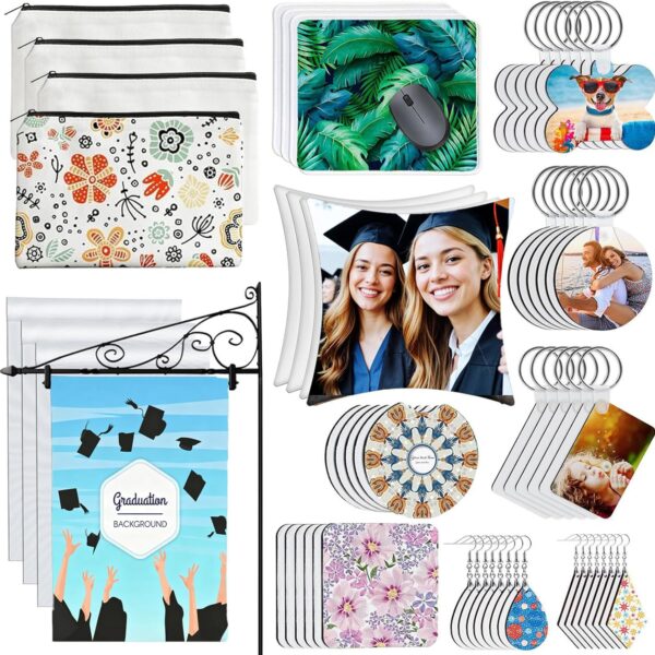 DIY Sublimation Blanks Set Heat Press Craft Kit