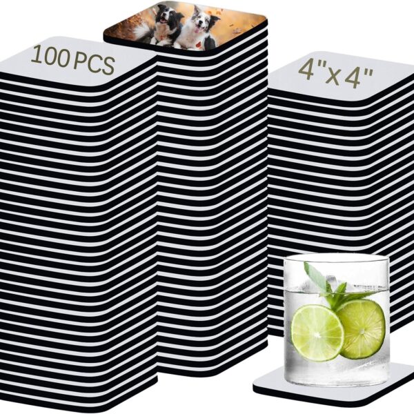Square Sublimation Cup Coasters Heat Press Craft Set
