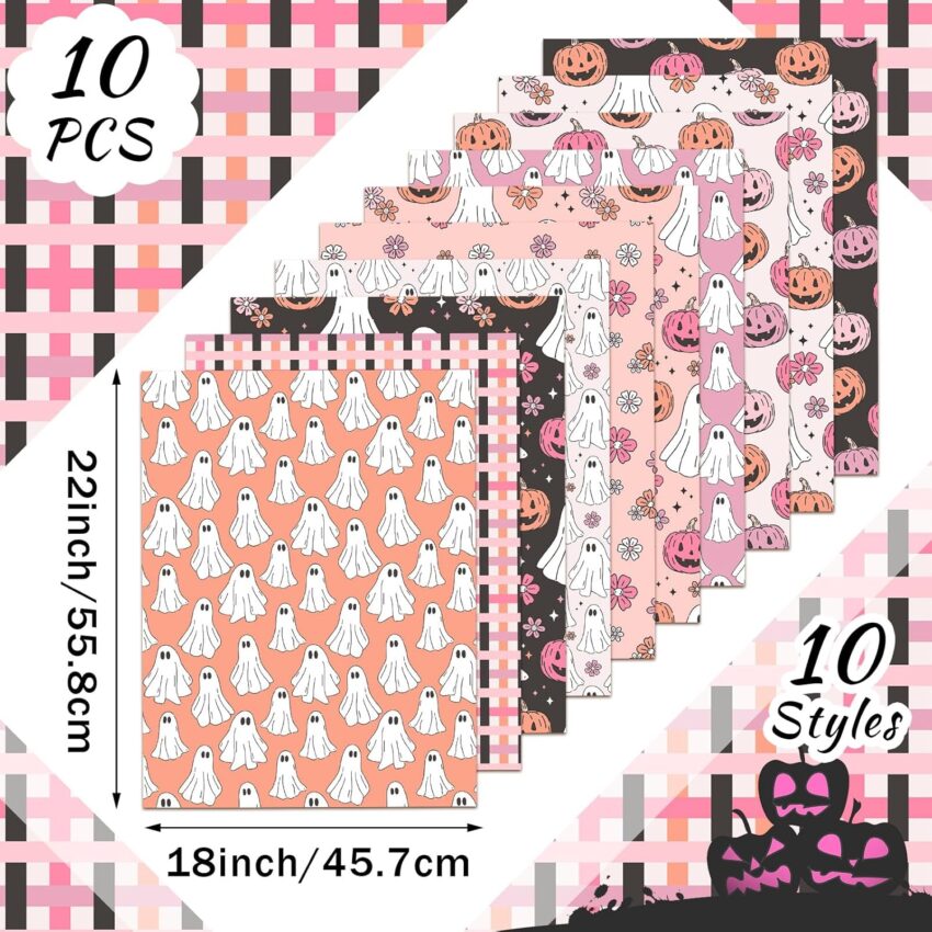 Pink Halloween Quilting Fabric Fat Quarters 10