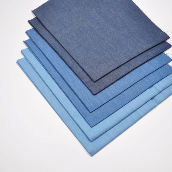 Indigo Denim Cotton Quilting Fabric Fat Quarters 6