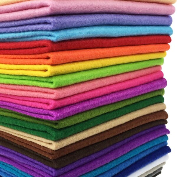 Assorted Soft Felt Crafting Fabric Sheets Pack