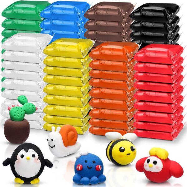 72 Pack Air Dry Clay Bulk Craft Set