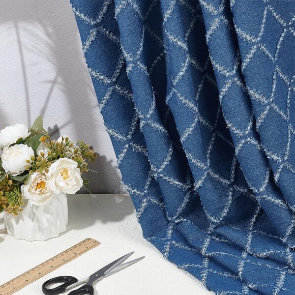 Navy Cotton Denim Quilting Fabric Two Yard