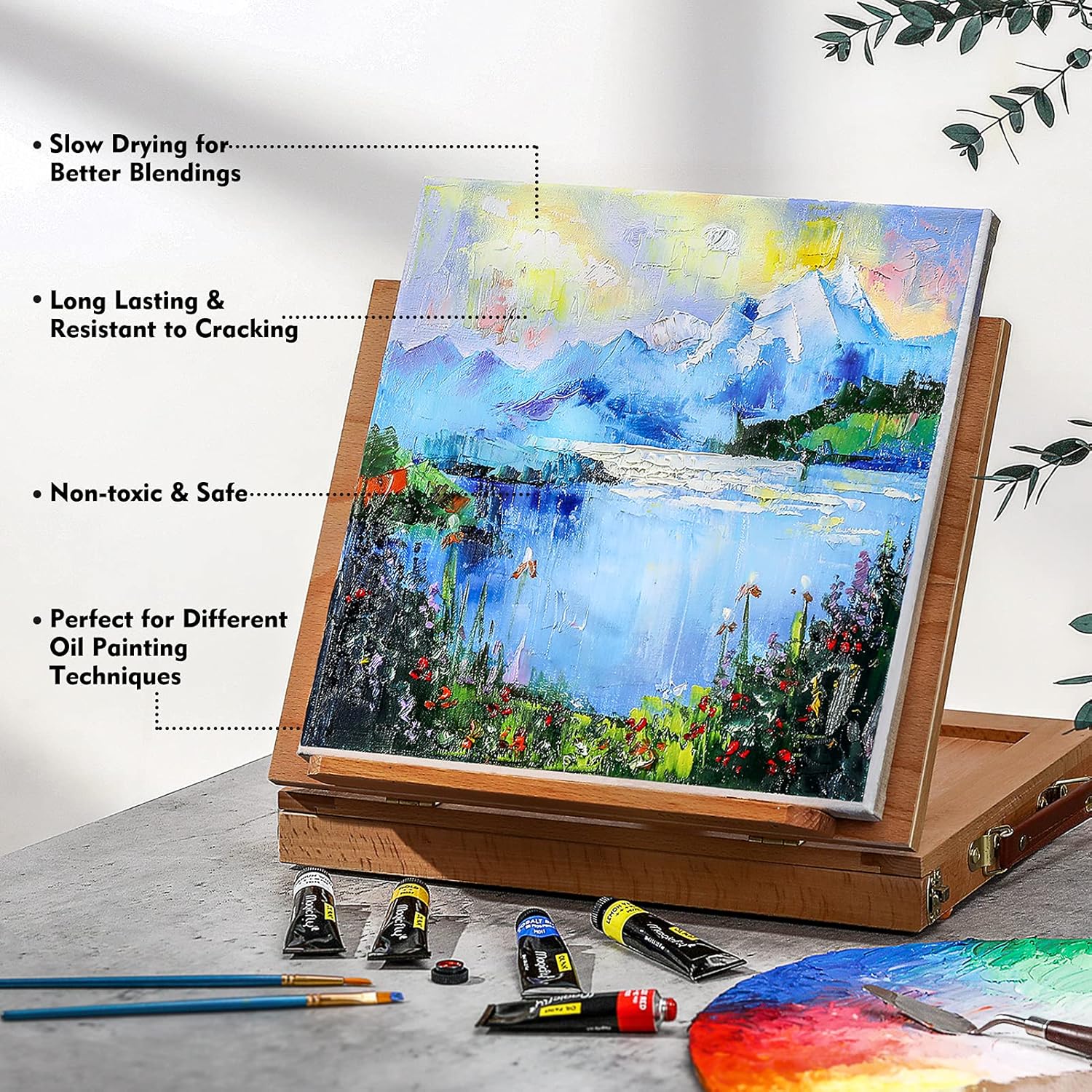 40 Color Oil Paint Set for Canvas Artists - Image 5