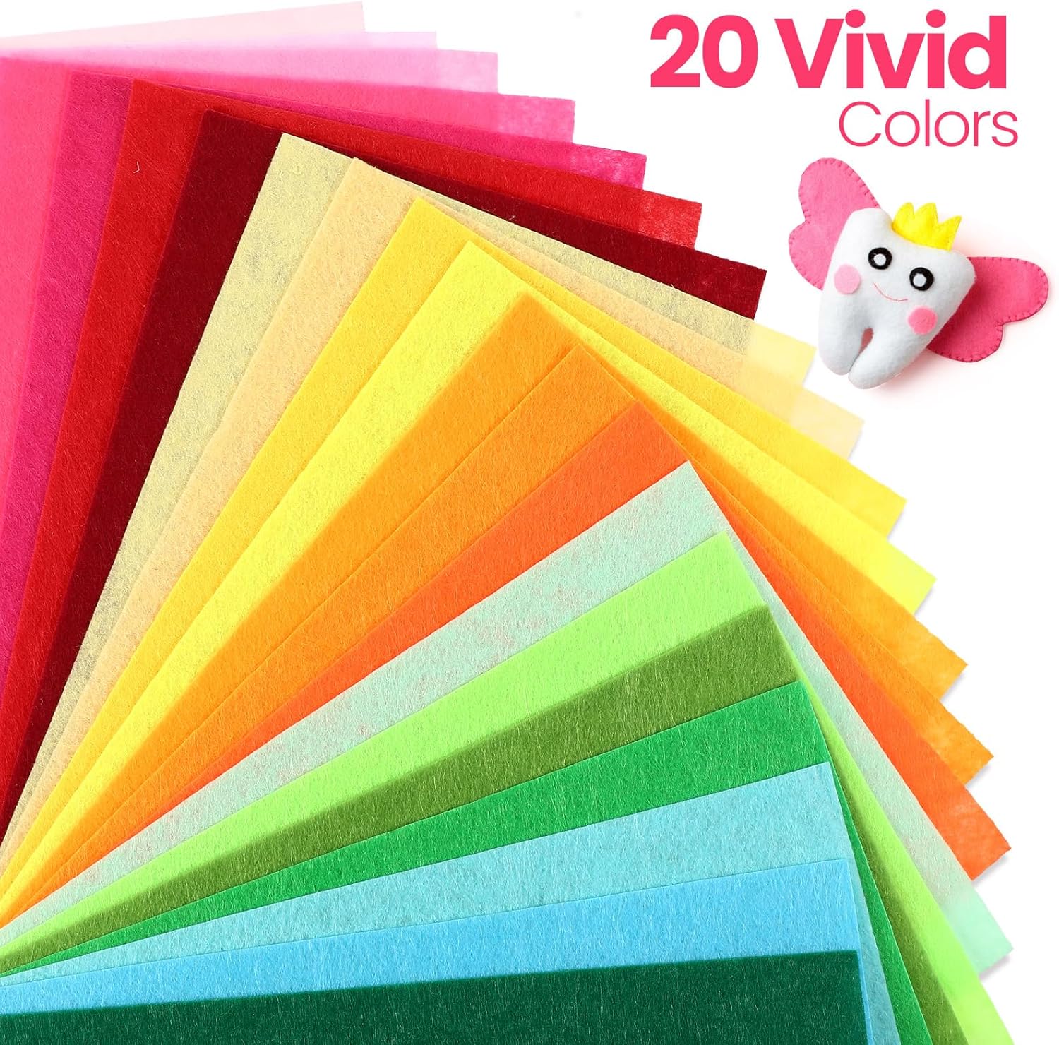 Assorted Color Felt Outdoor Fabric Craft Squares - Image 5