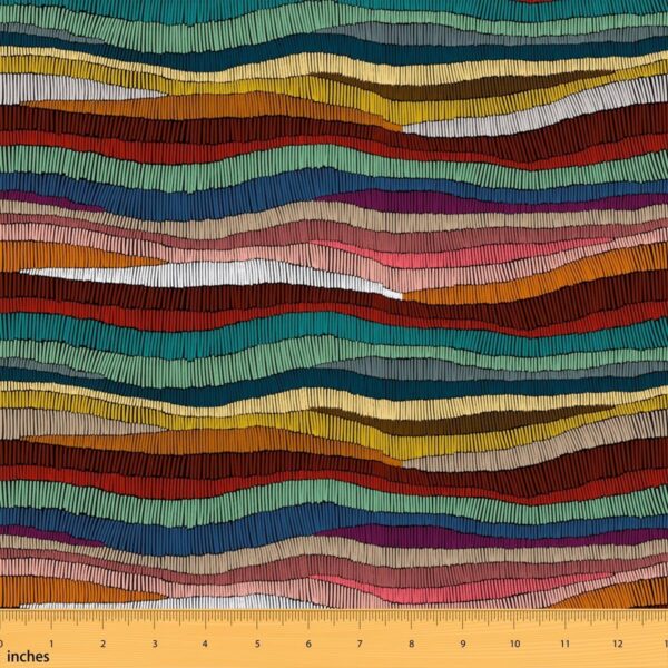 Colorful Boho Flannel Outdoor Fabric One Yard