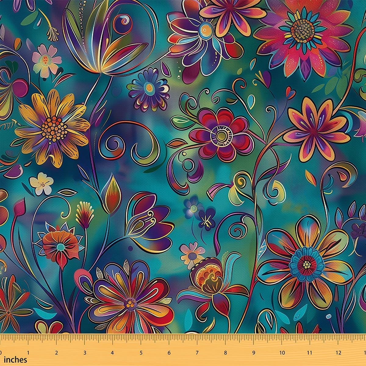 Gradient Boho Flannel Outdoor Fabric One Yard