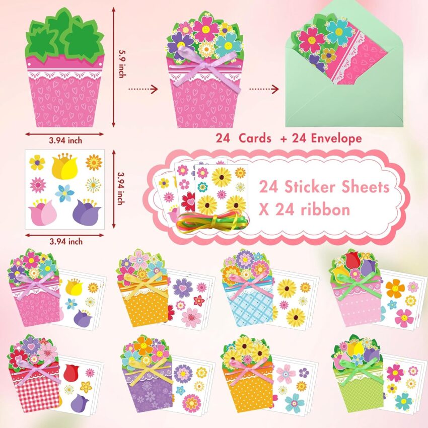 24 Set DIY Greeting Card Craft Kit Supplies