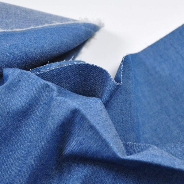 Indigo Cotton Denim Chambray Fabric Yard 56