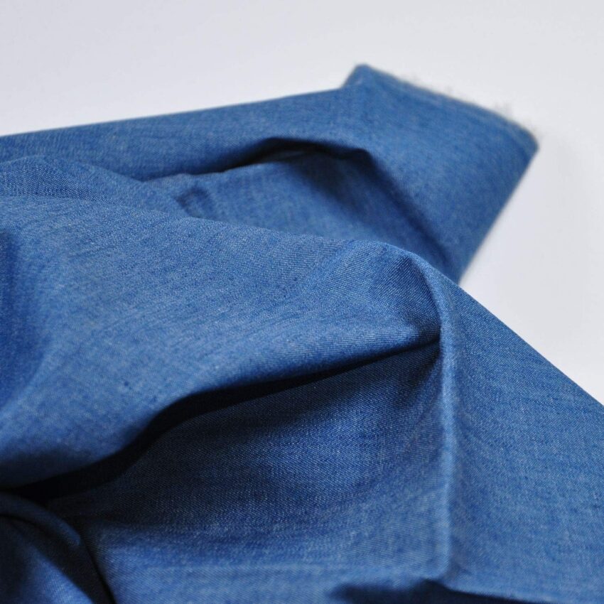 Indigo Cotton Denim Chambray Fabric Yard 56