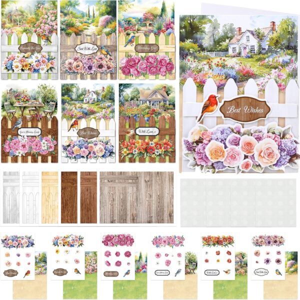 18 Set Card Making Kit Spring Craft Supplies