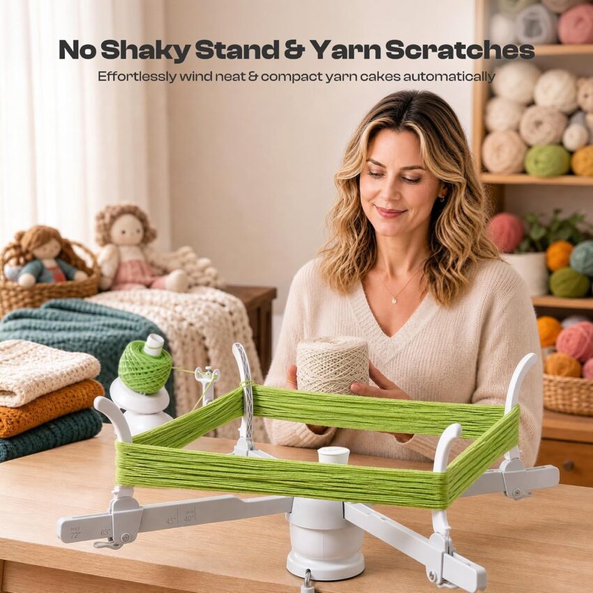 Automatic Yarn Swift Umbrella Winder for Crocheting