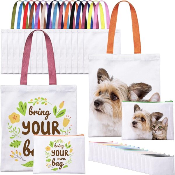 Bulk Sublimation Tote Bags Heat Press Craft Set