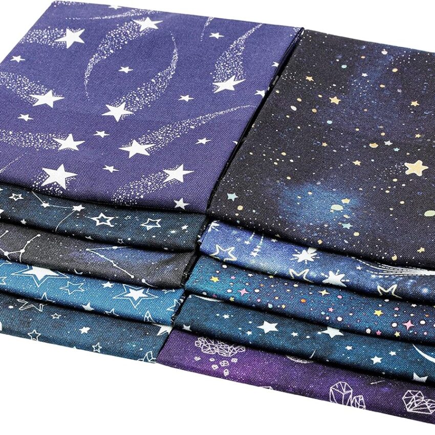 Starry Sky Cotton Quilting Fabric Bundle 10