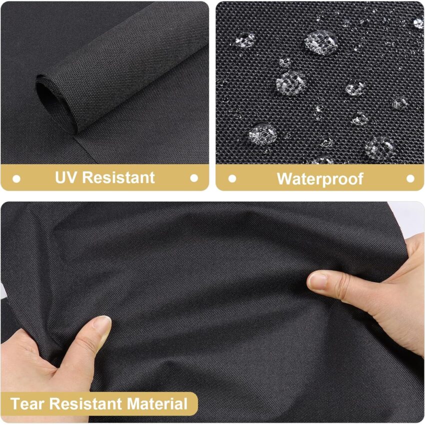 Black Marine Waterproof Canvas Outdoor Fabric Yard
