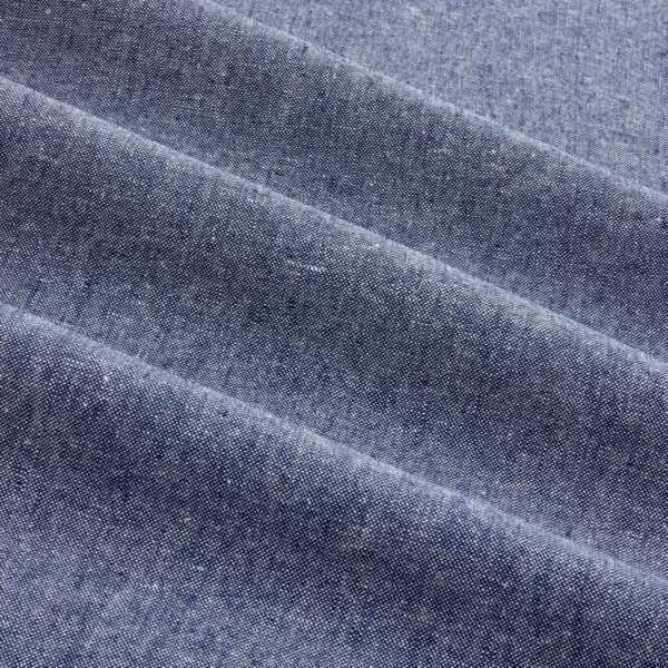 Denim Blue Linen Blend Cotton Fabric Yard