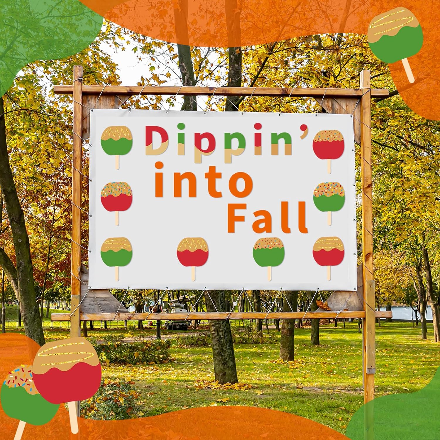 Fall Bulletin Board Caramel Apple Autumn Classroom Decor Set - Image 3
