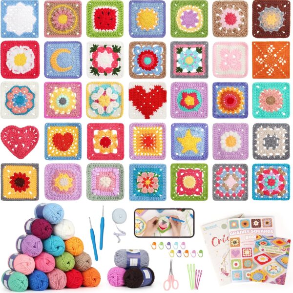 Beginner Crochet Floral Kit with Video Tutorials