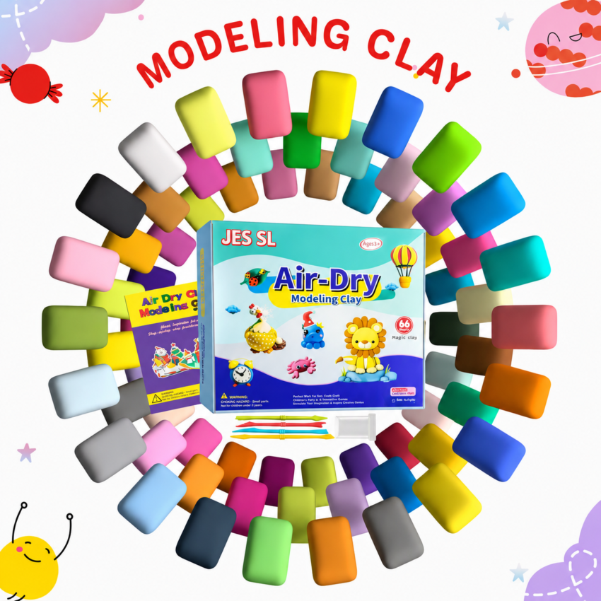 Air Dry Modeling Clay 66 Colors Kids Kit