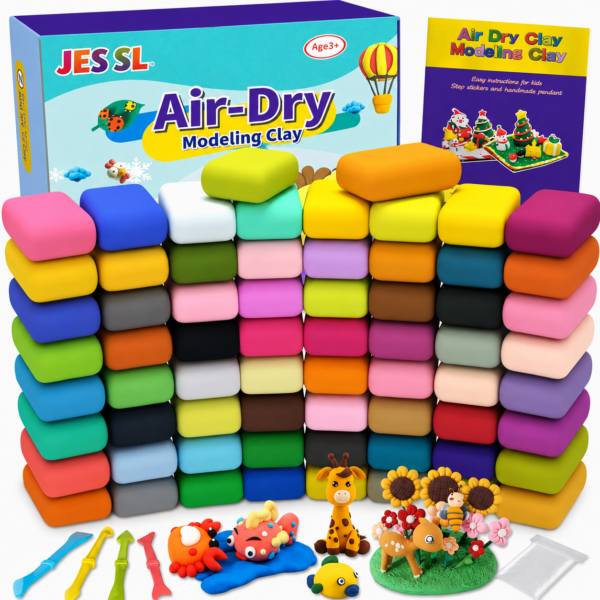 Air Dry Modeling Clay 66 Colors Kids Kit