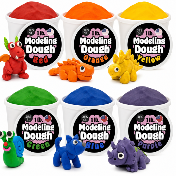 Non‑Toxic Play Dough 6 Color Resealable Tub