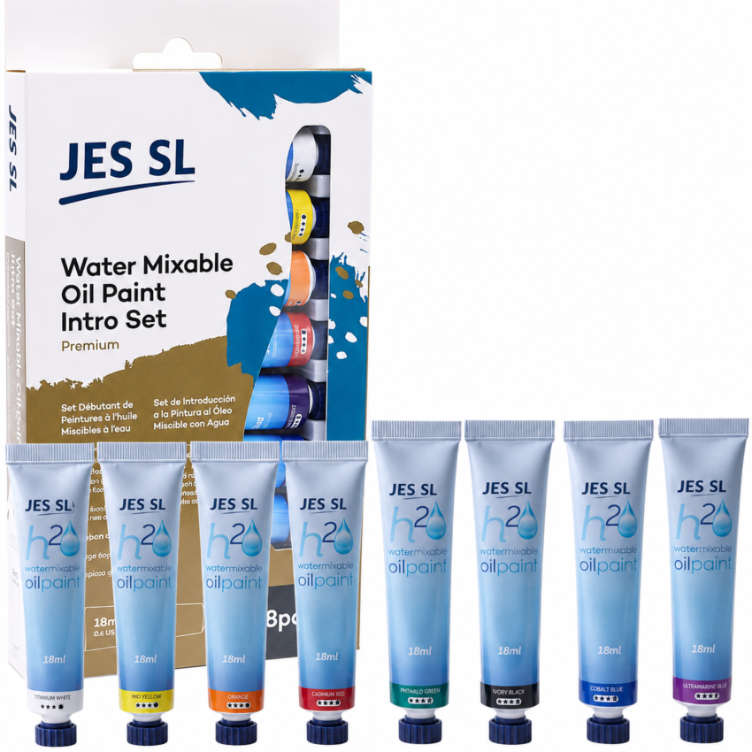 8 Color Water Mixable Oil Paint Tube Set