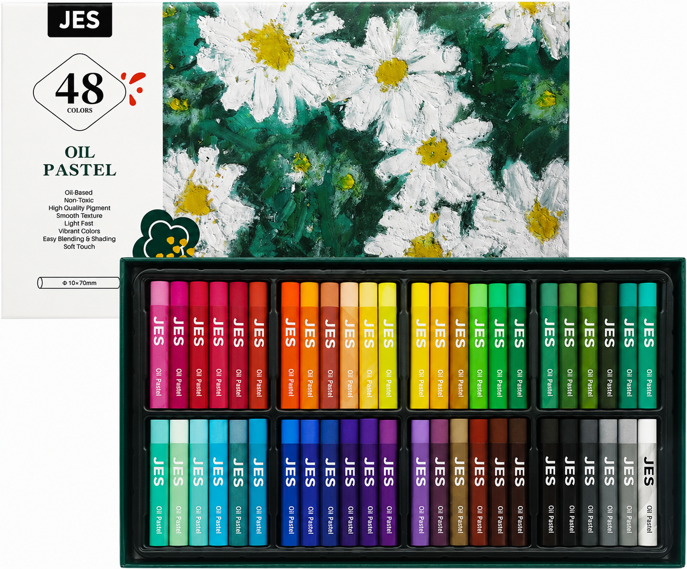 48 Color Soft Oil Pastels for Artists