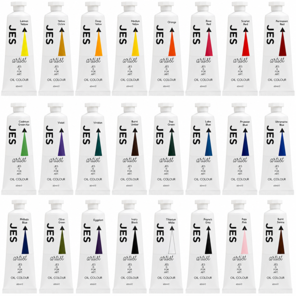 24 Color Oil Paint Tubes for Canvas Painting