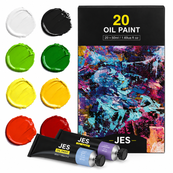 20 Color Oil Paint 50ml Tubes for Artists