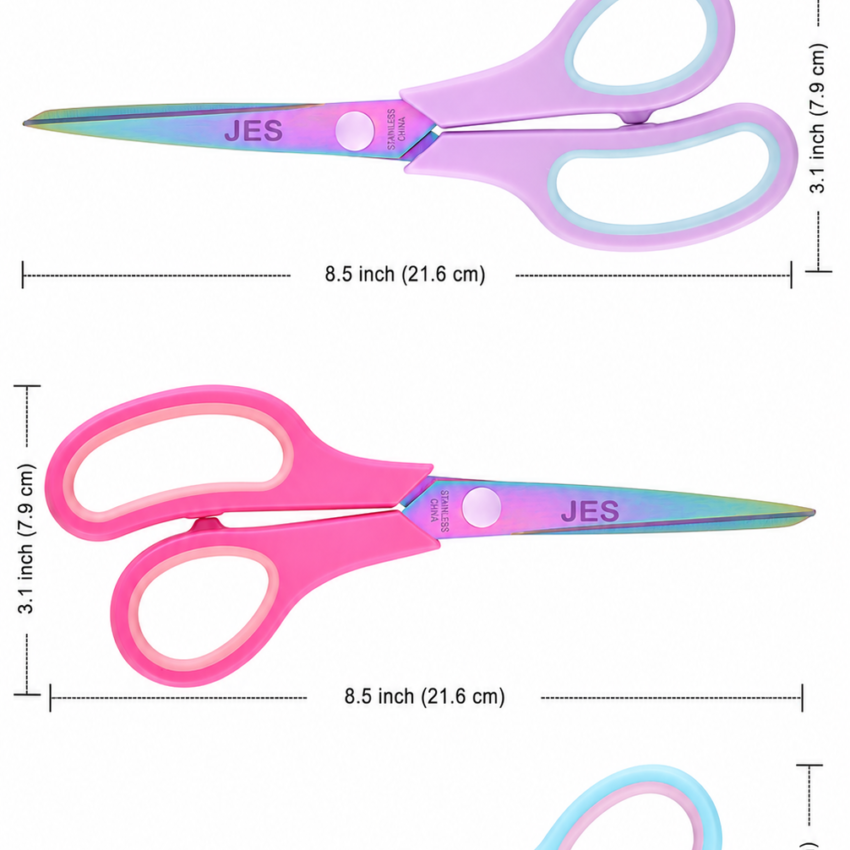 Heavy Duty Titanium Scissors 3 Pack for Sewing
