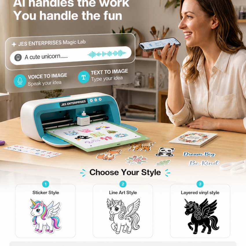 Vinyl Crafting Fabric Sticker Cutting Maker Machine