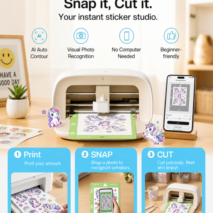 AI Smart Vinyl Crafting Fabric Cutting Machine