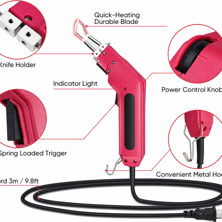 Electric Hot Knife Fabric Rope Cutting Machine