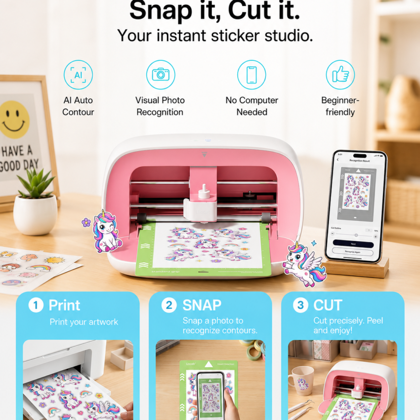 Portable AI Vinyl Crafting Fabric Cutting Machine