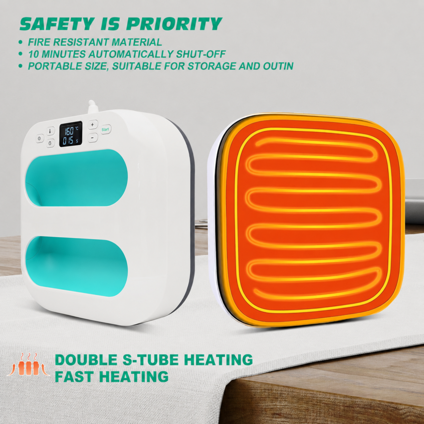 Green Portable Crafting Fabric Heat Press Cutting Machine