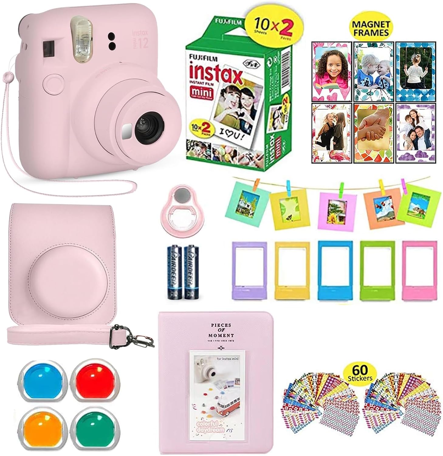 Fujifilm Instax Mini 12 Camera Pink Bundle